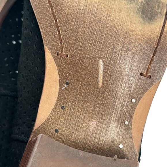 Sam Edelman black suede Paula perforated ankle boots - Picture 5 of 6